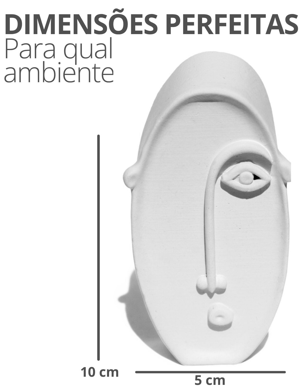 Estátua Decorativa Nórdico Olhar 10cm em Cimento