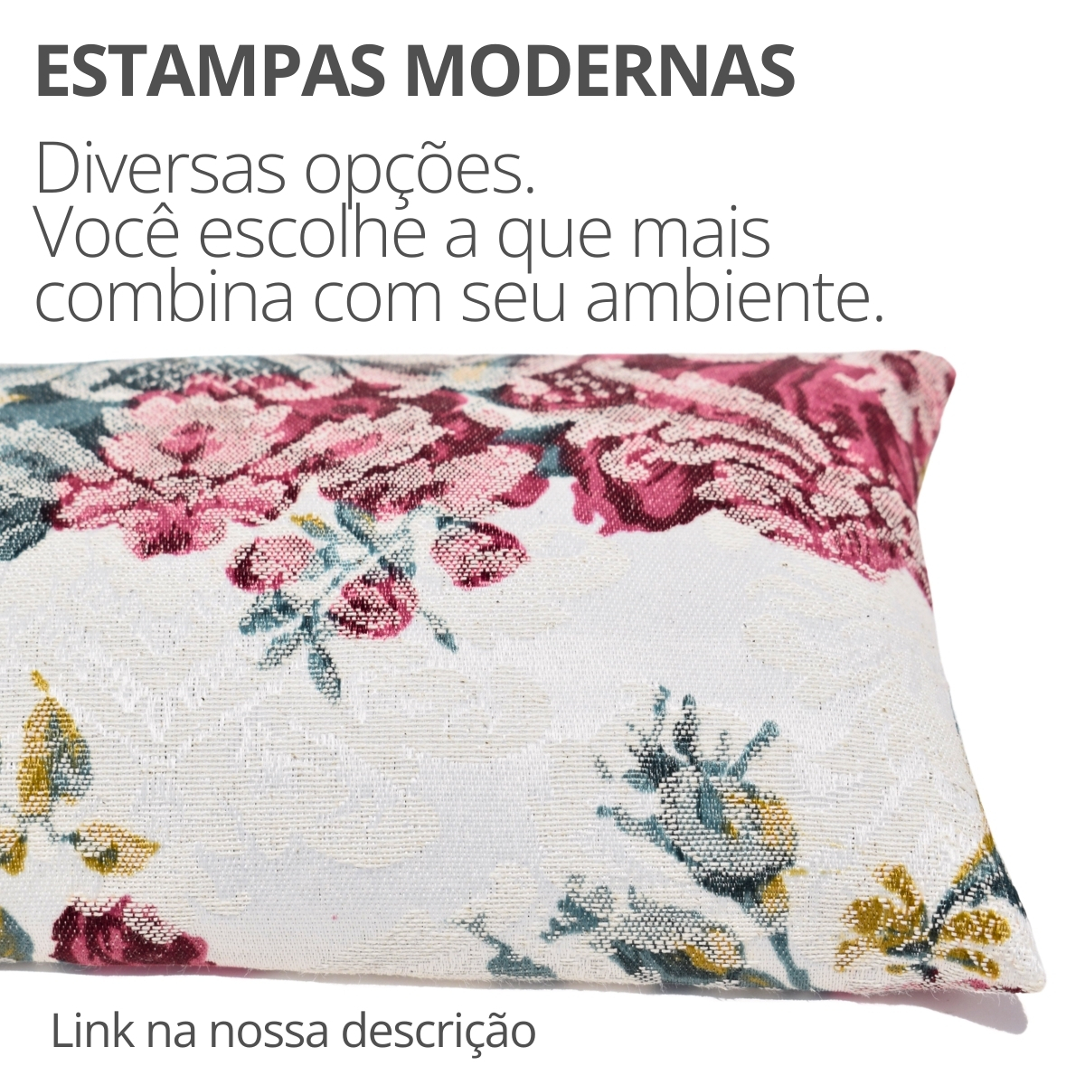 Peso de Porta Decorativo Almofada 1Kg Estampa Provence Rosê