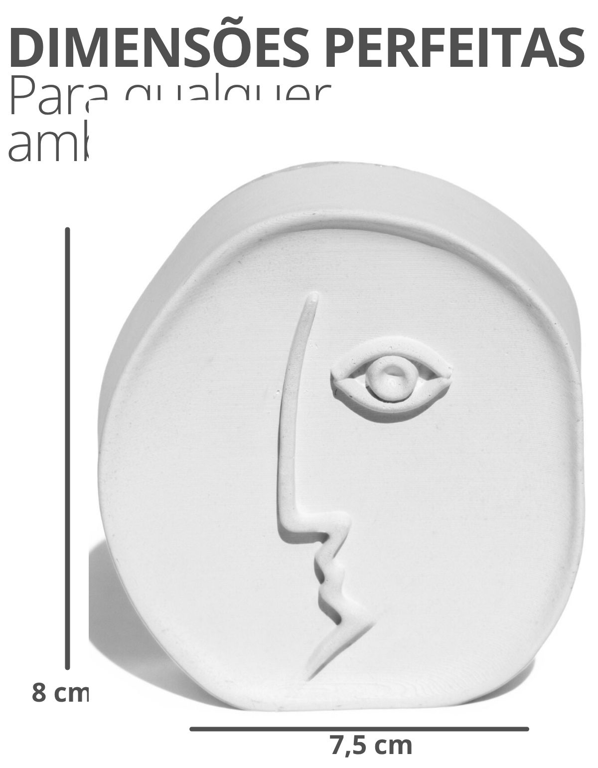 7 Estátua Decorativa Nórdico Picasso 8cm Em Cimento