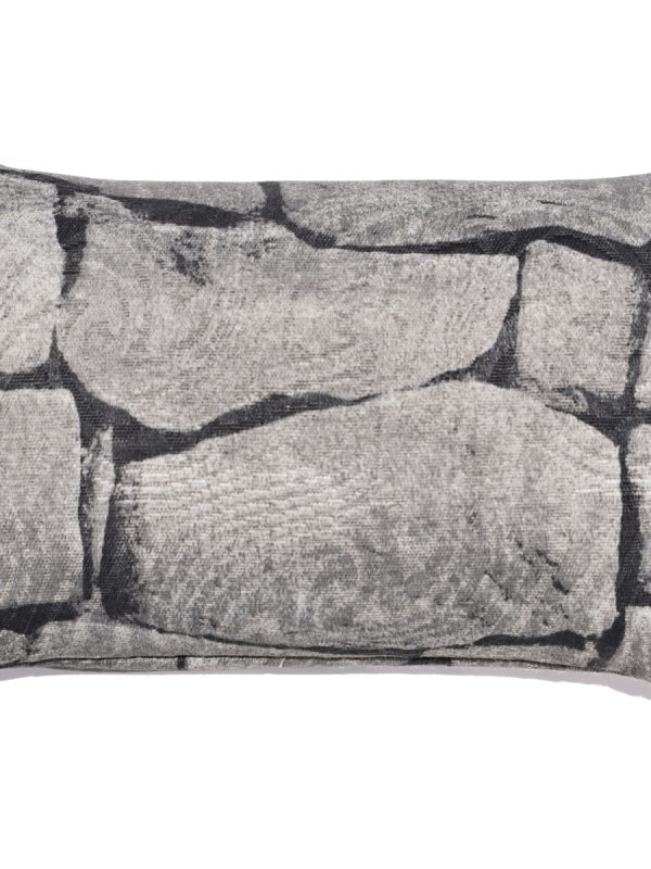 Peso de Porta Decorativo Almofada 1Kg Estampa Muro de Pedras