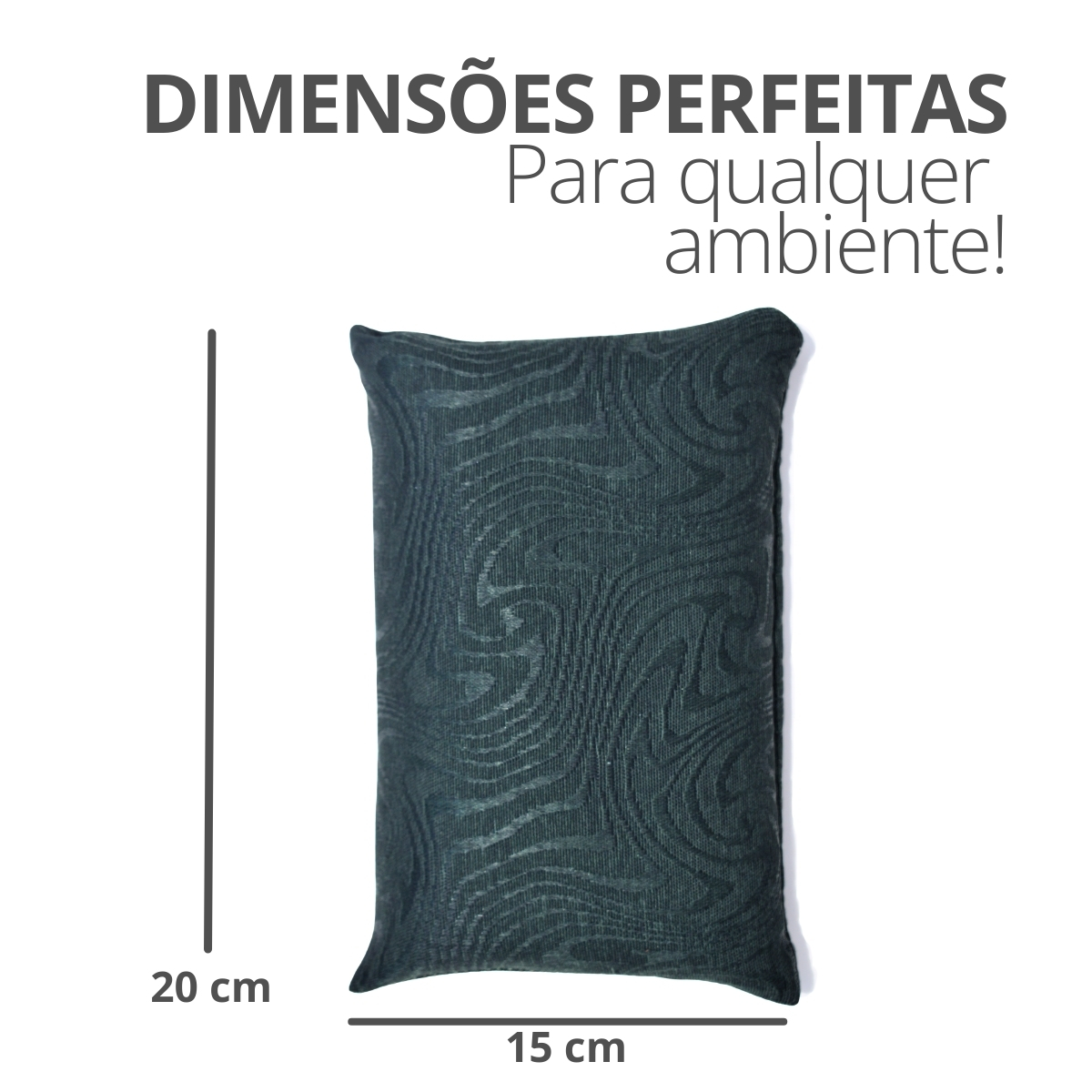 Peso de Porta Decorativo Almofada 1Kg Estampa Ondas Escuras