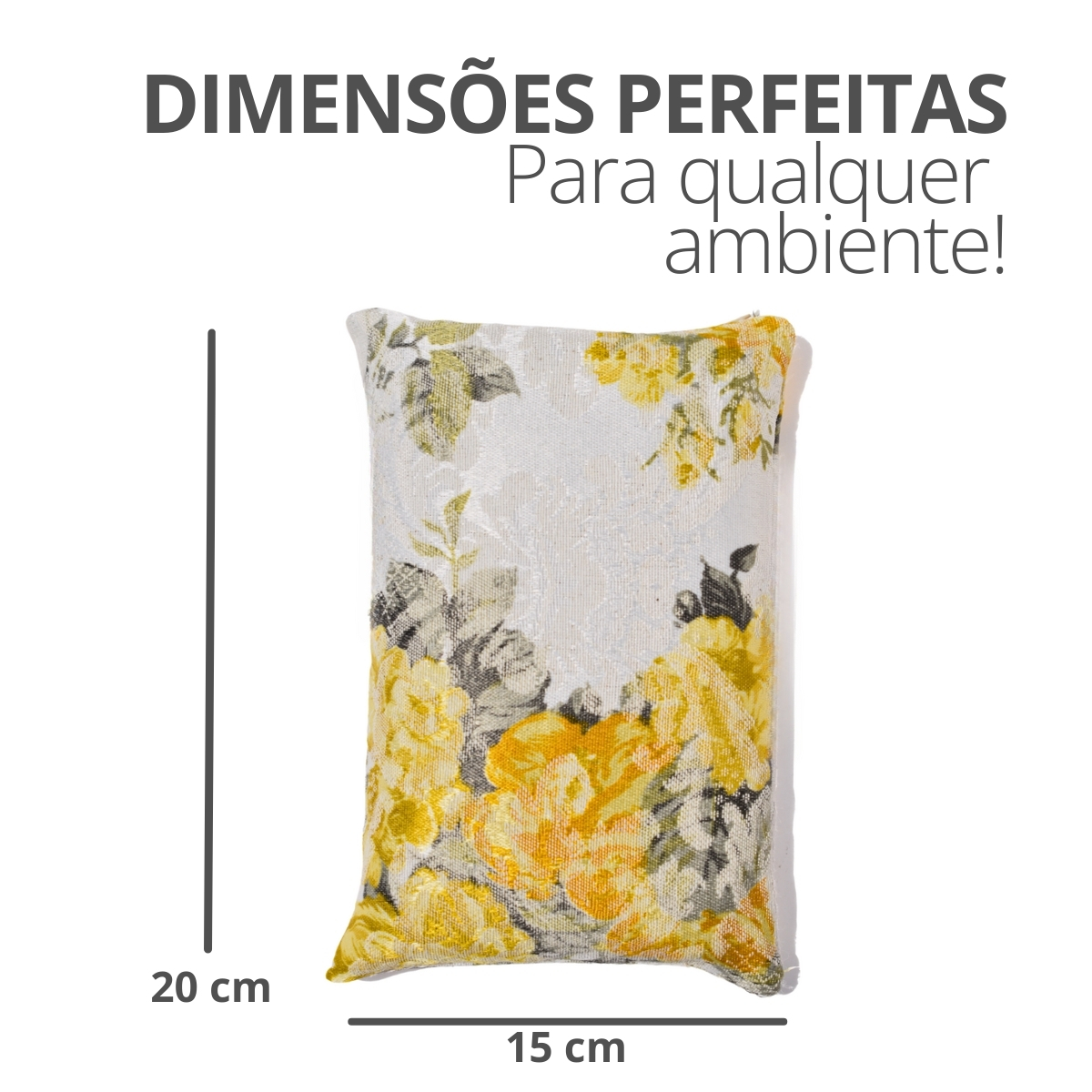 Peso de Porta Decorativo Almofada 1Kg Estampa Provence Gold