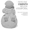 Estátua Decorativa Artesanal Astronauta 7,5cm em Cimento