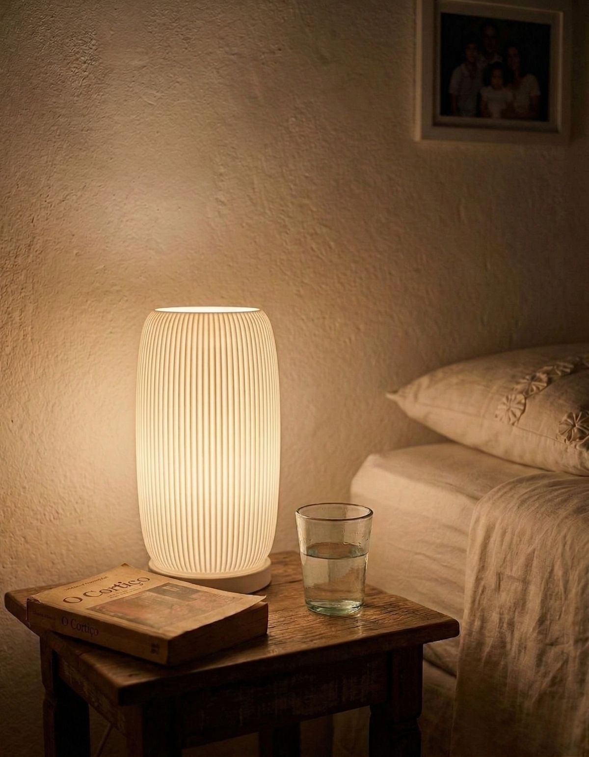 Abajur Luminária Aura 110V/220V Branco Lâmpada LED Inclusa