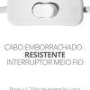 Abajur Luminária Aura 110V/220V Branco Lâmpada LED Inclusa