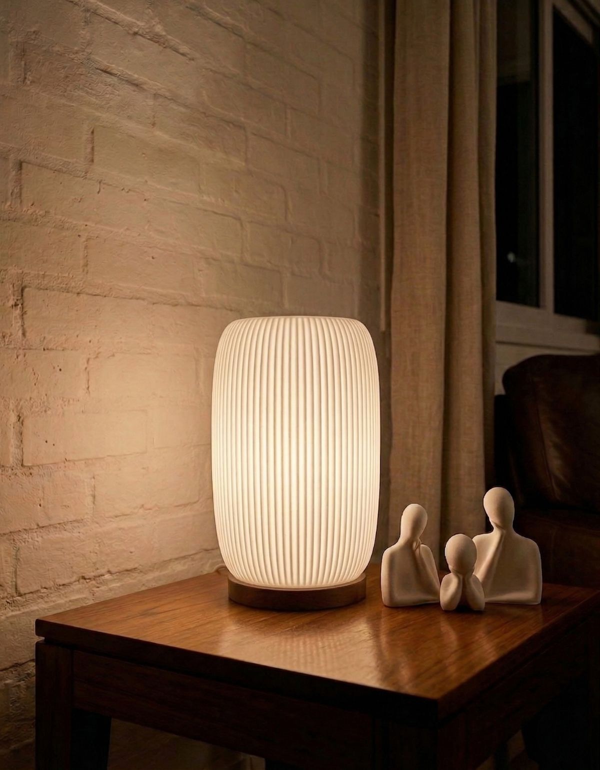Abajur Luminária Aura 110V/220V Branco Lâmpada LED Inclusa