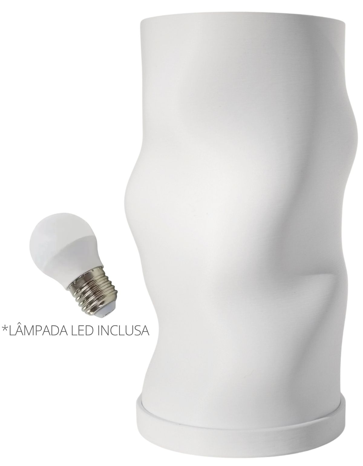 Abajur Luminária Nuvem 110V/220V Branco Lâmpada LED Inclusa