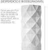 Abajur Luminária Prisma 110V/220V Branco Lâmpada LED Inclusa