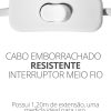Abajur Luminária Vórtice 110/220V Branco Lâmpada LED Inclusa