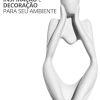 Estatua Decorativa Pensadora Ana 12,5cm Artesanal Em Cimento