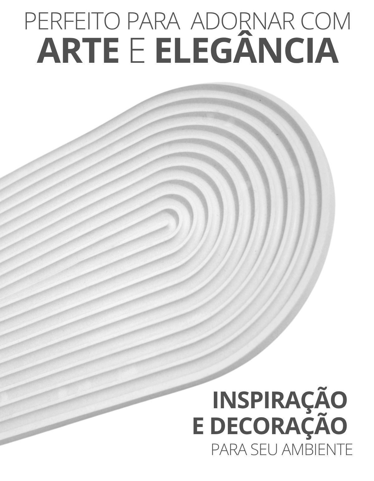 Bandeja Decorativa Arco 19cm em Cimento Artesanal