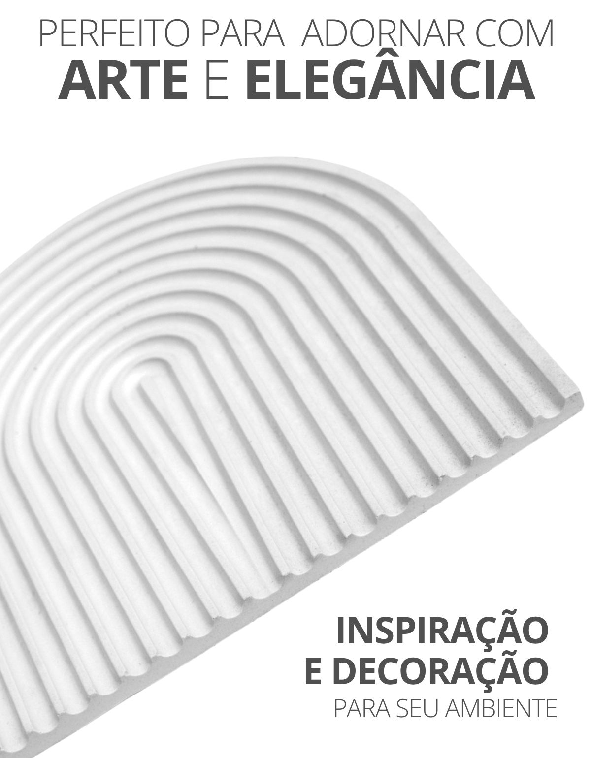 Bandeja Decorativa Arco 22cm em Cimento Artesanal