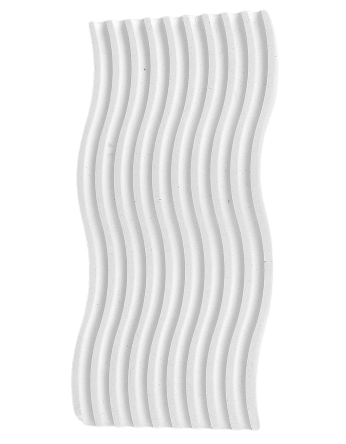 Bandeja Decorativa Ondas Artesanal M 25x12cm Em Cimento Branco