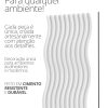 Bandeja Decorativa Ondas Artesanal M 25x12cm Em Cimento Branco