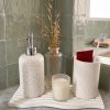 Bandeja Decorativa Ondas Artesanal M 25x12cm Em Cimento Branco