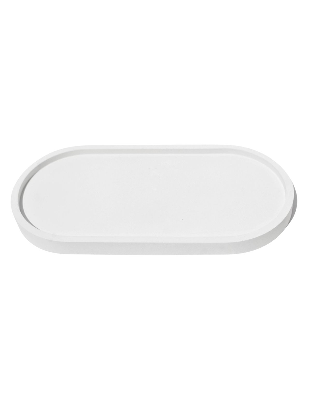 Bandeja Oval Clássica Lisa 18cm em Cimento Artesanal