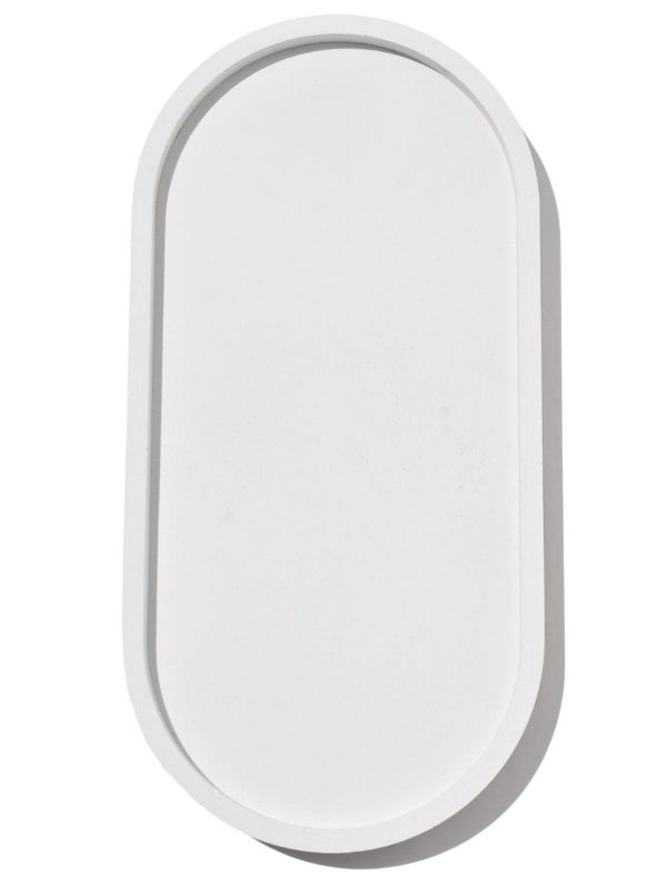 Bandeja Decorativa Oval  24cm em Cimento Artesanal