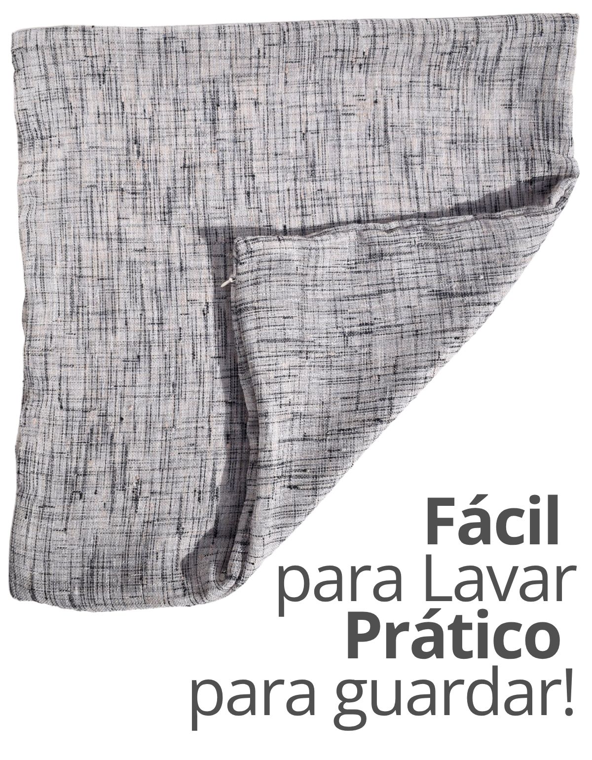 Capa de Almofada 45x45cm Contrastes Aleta Decor Minimalista