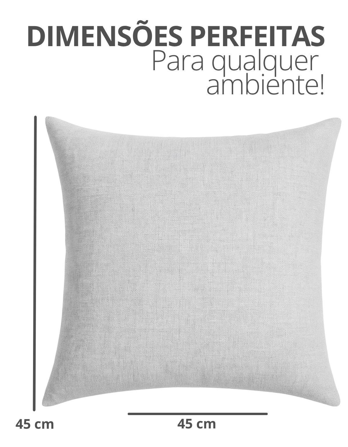 Capa de Almofada 45x45cm Deserto Aleta Decor Minimalista