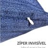 Capa de Almofada Oliva Site ALETA 4 Capa de Almofada 45x45cm Oceano Azul Aleta Decor Minimalista