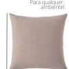 Capa de Almofada 45x45cm Areia Aleta Decor Minimalista