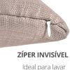 Capa de Almofada 45x45cm Areia Aleta Decor Minimalista