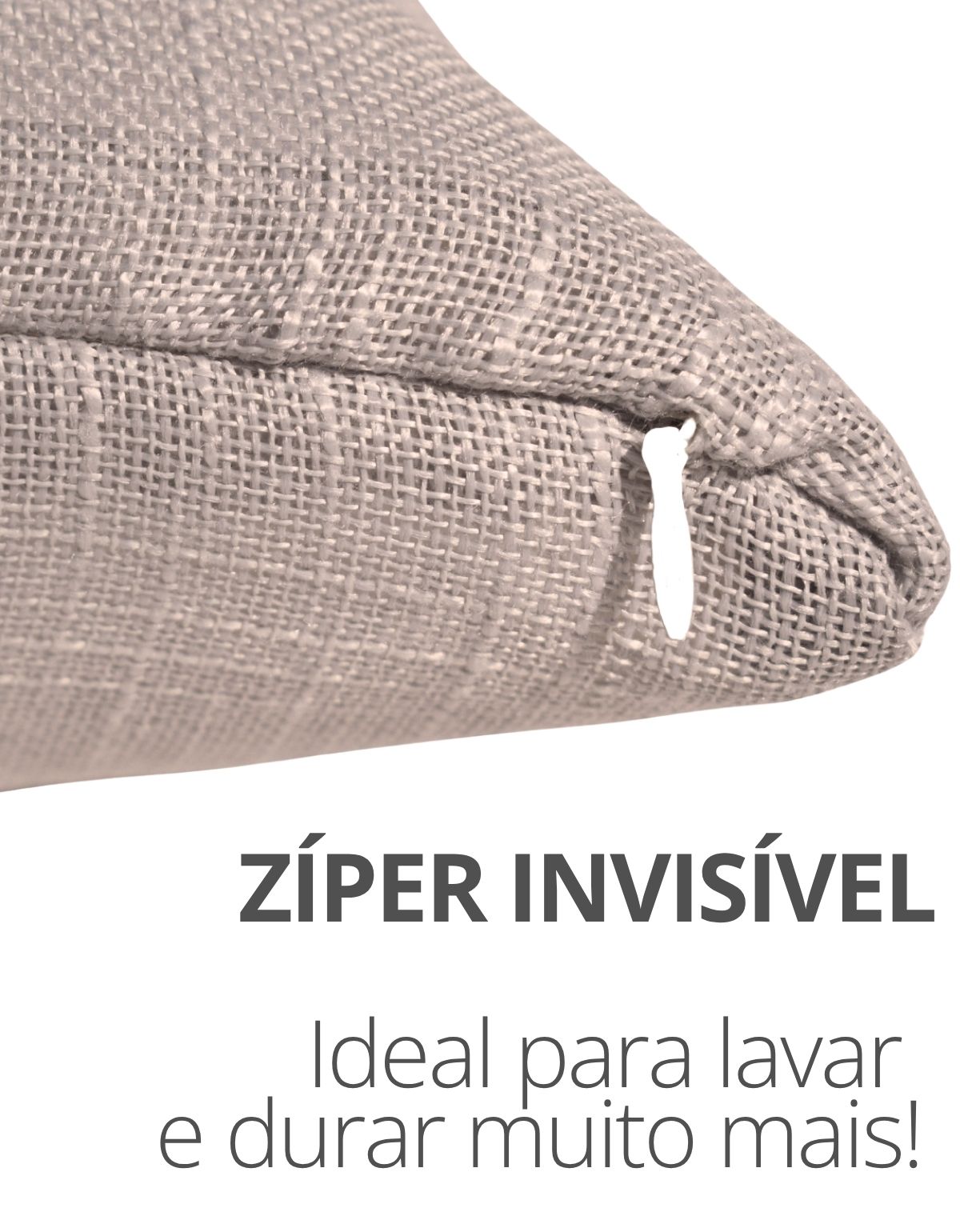 Capa de Almofada 45x45cm Areia Aleta Decor Minimalista