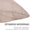 Capa de Almofada 45x45cm Areia Aleta Decor Minimalista