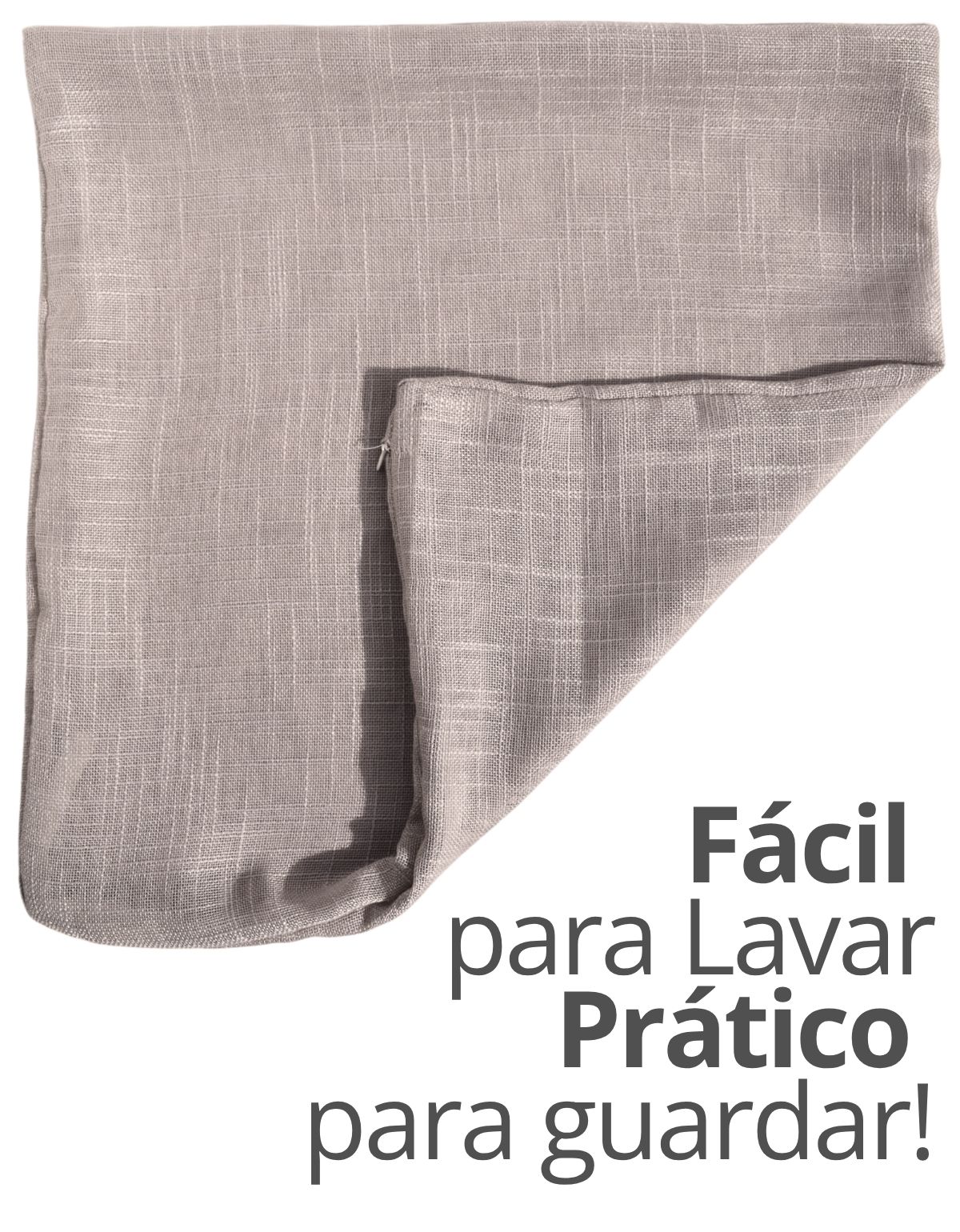 Capa de Almofada 45x45cm Areia Aleta Decor Minimalista