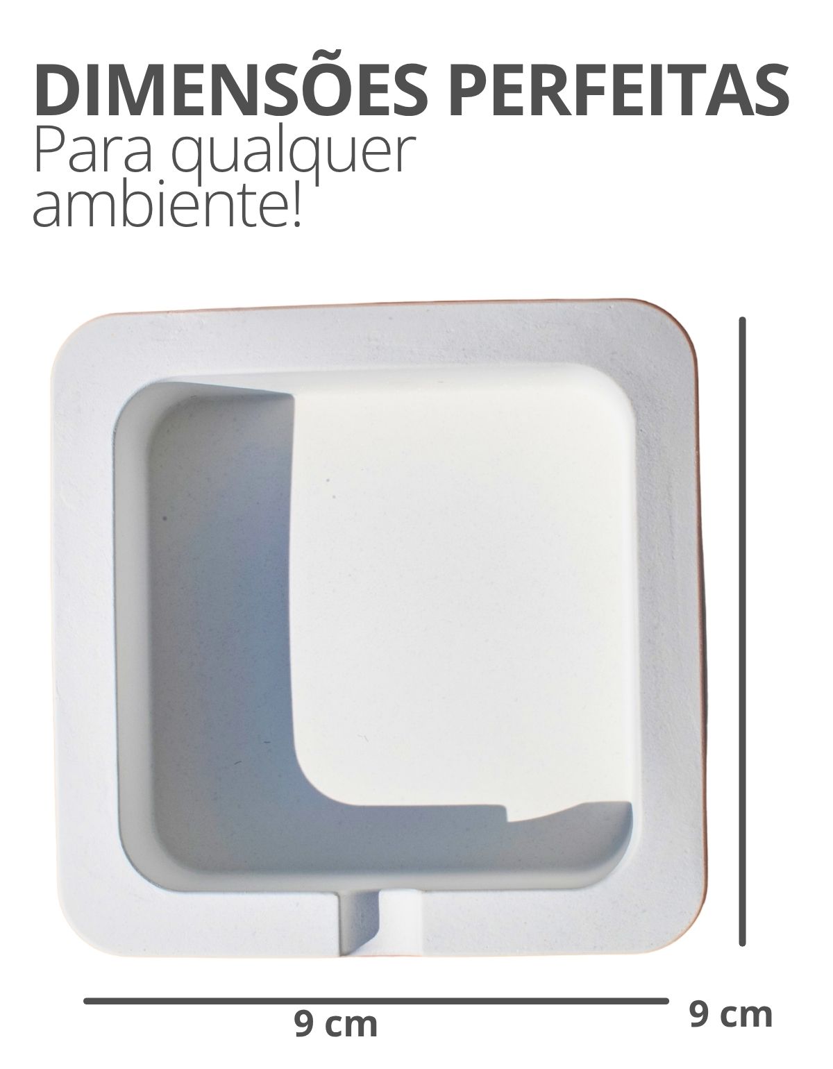 Cinzeiro Quadrado 9cm Aleta Artesanal Em Cimento