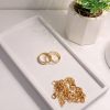 Bandeja Decorativa Retangular 15cm em Cimento Artesanal