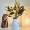 Cópia de Cópia de Giuliana Arranjo De Flores Secas Decorativo Vaso Garrafa Retrô Lisa (2) Mini Garrafa Tubo Lisa Artesanal 9,5x6cm Em Cimento
