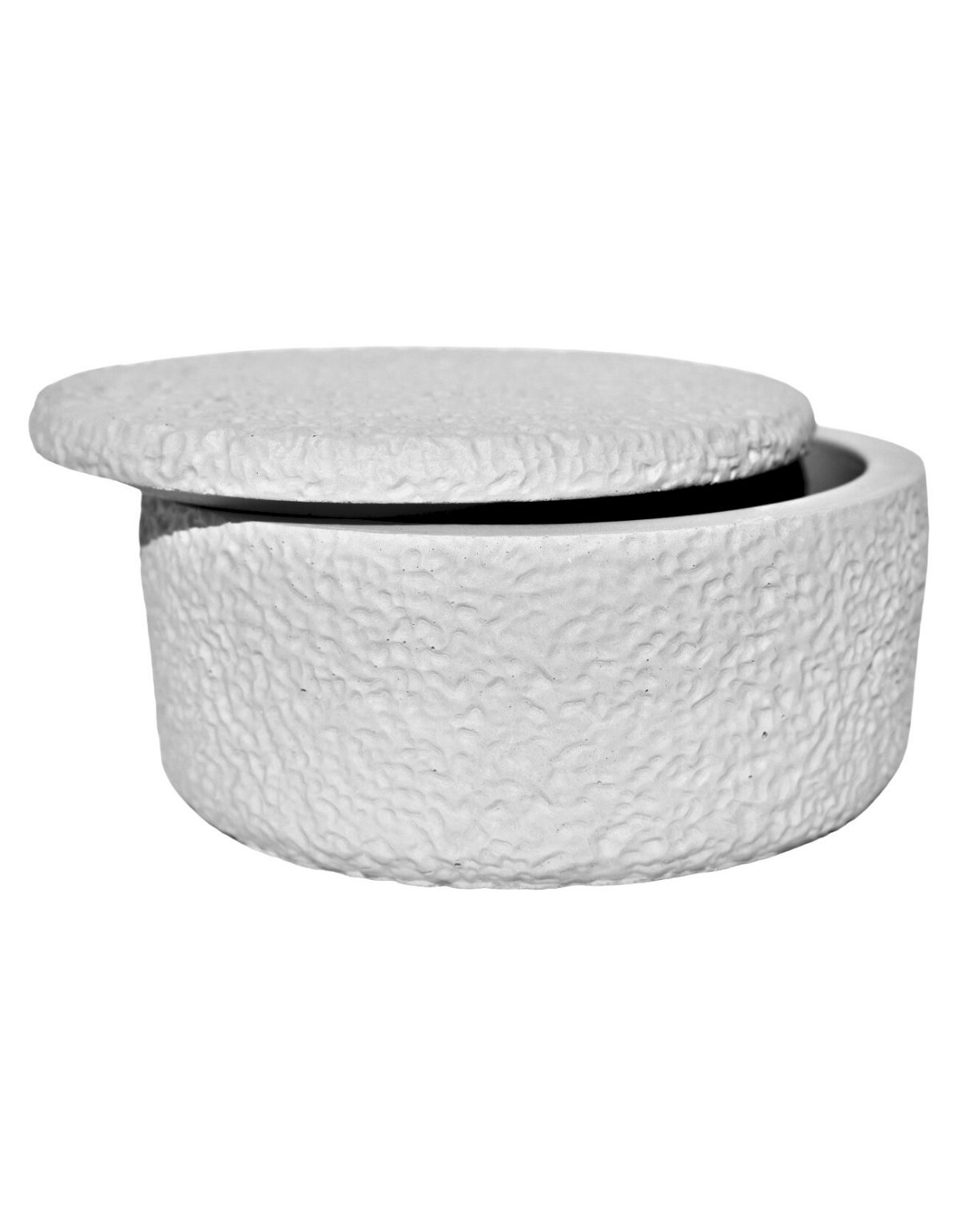Pote Texturizado Clássico Baixo 12cm em Cimento Artesanal