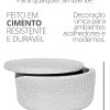 Pote Texturizado Clássico Baixo 12cm em Cimento Artesanal
