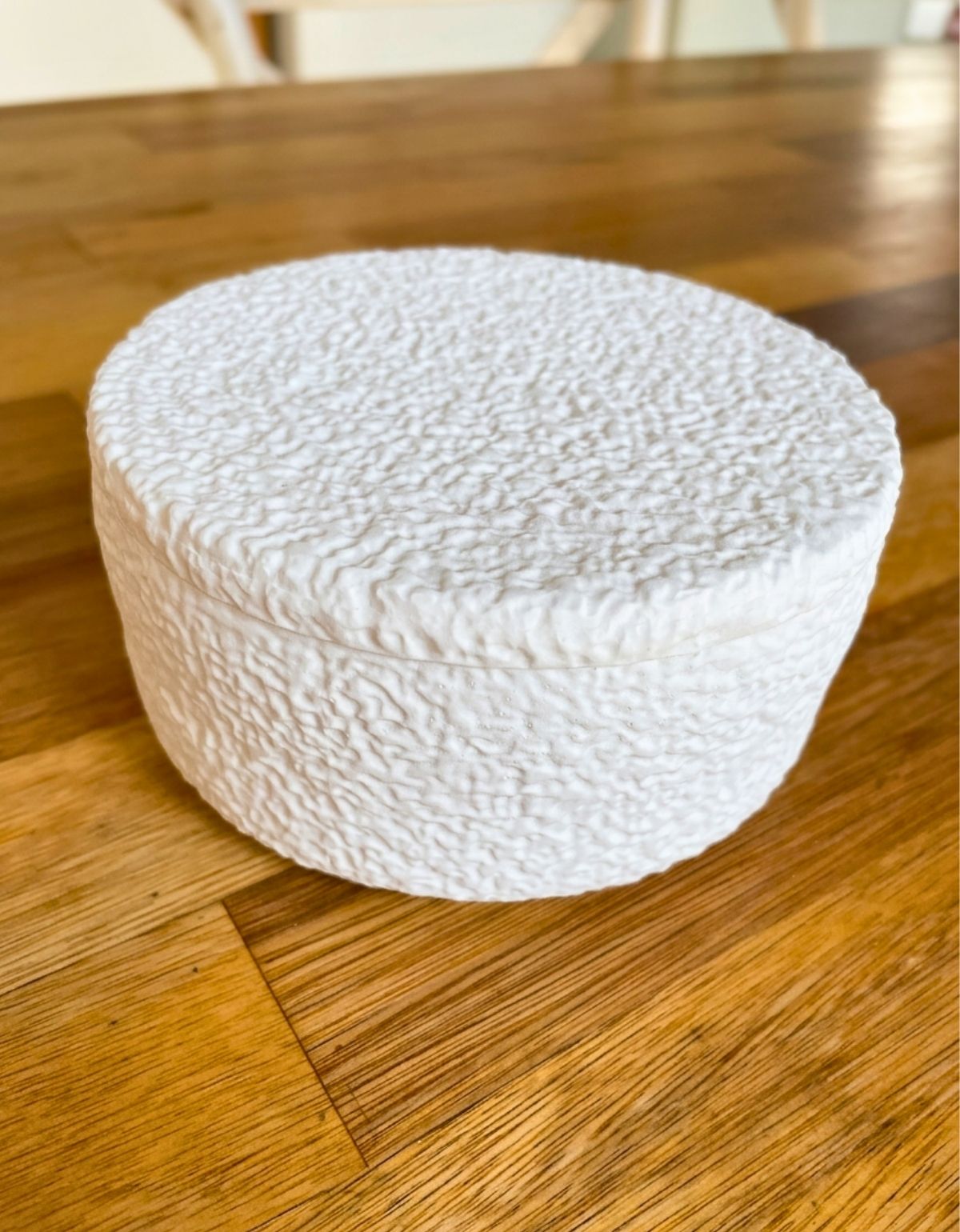 Pote Texturizado Clássico Baixo 12cm em Cimento Artesanal