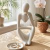 Estatua Decorativa Pensadora Amora 12,5cm Artesanal Em Cimento