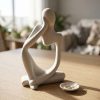 Estatua Decorativa Pensadora Alice 12,5cm Artesanal Em Cimento