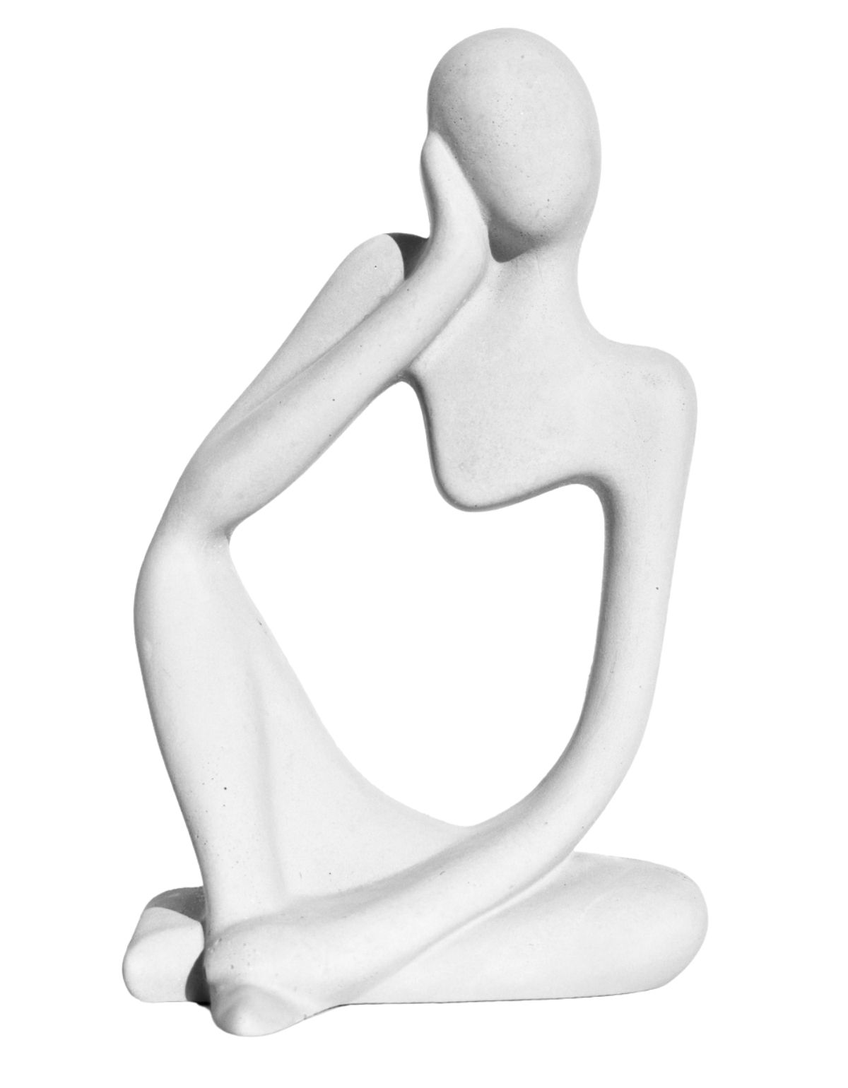 Estatua Decorativa Pensadora Alice 12,5cm Artesanal Em Cimento