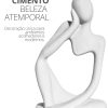 Estatua Decorativa Pensadora Alice 12,5cm Artesanal Em Cimento