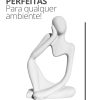 Estatua Decorativa Pensadora Alice 12,5cm Artesanal Em Cimento
