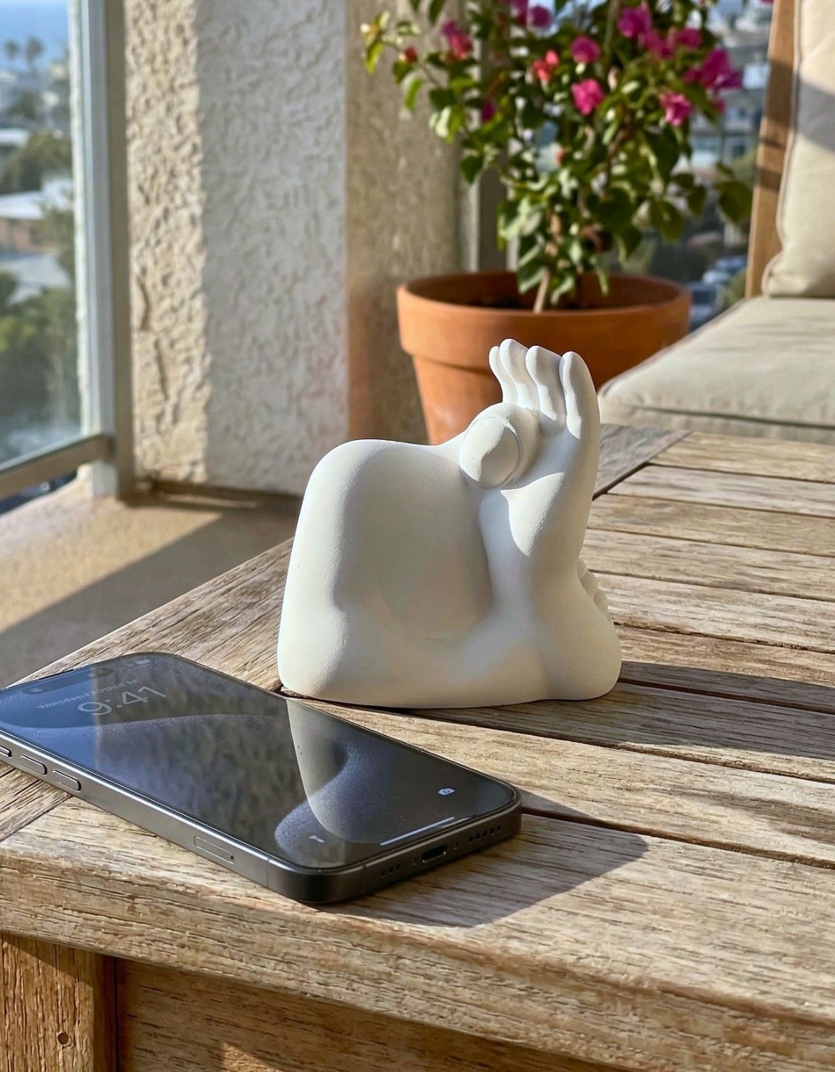 Estátua Decorativa Gigante Admirado Artesanal 9,5x9,5 cm Em Cimento