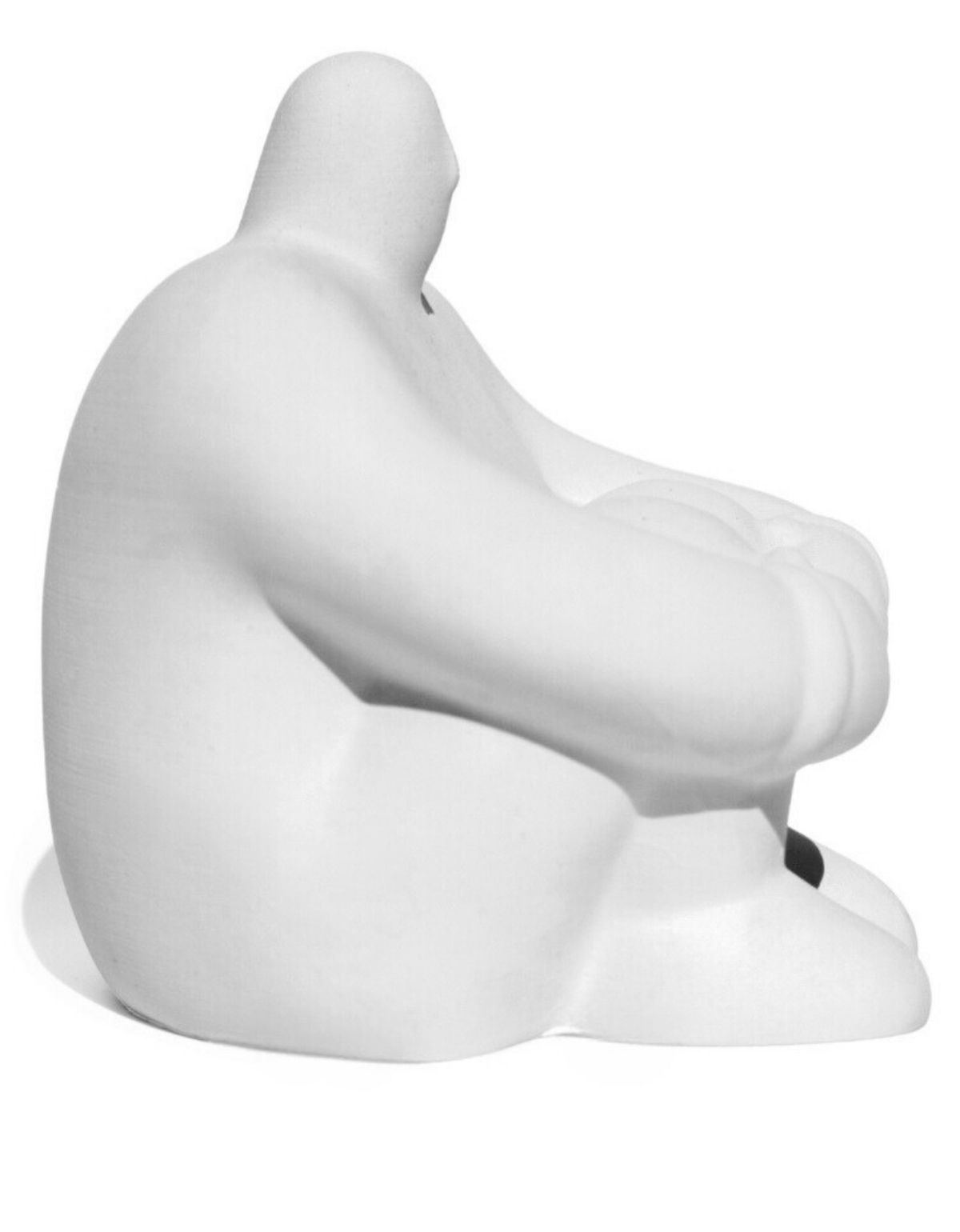 Estátua Decorativa Gigante Pensativo Artesanal 9,5x8,5cm Em Cimento