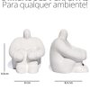 Estátua Decorativa Gigante Pensativo Artesanal 9,5x8,5cm Em Cimento