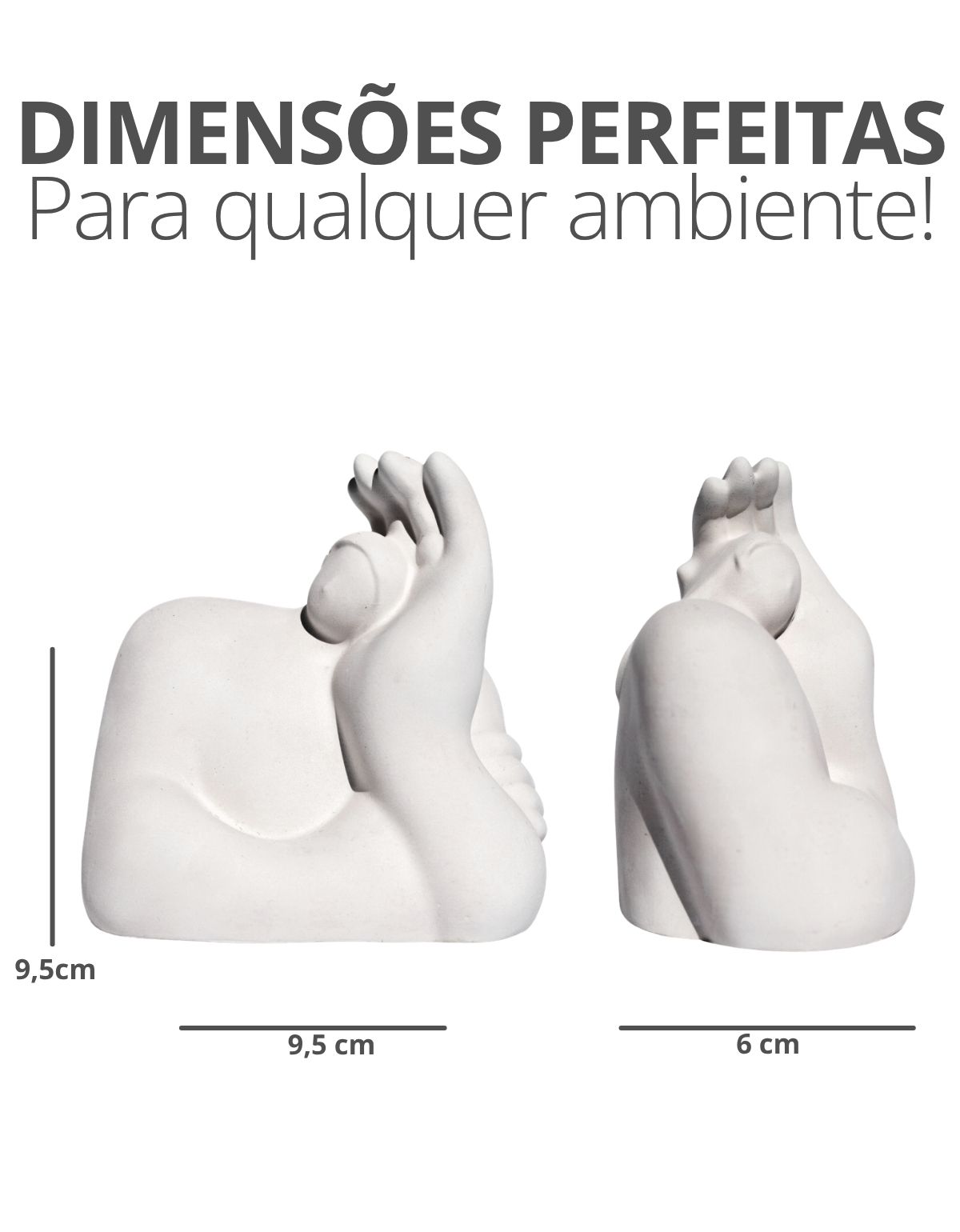 Estátua Decorativa Gigante Admirado Artesanal 9,5x9,5 cm Em Cimento