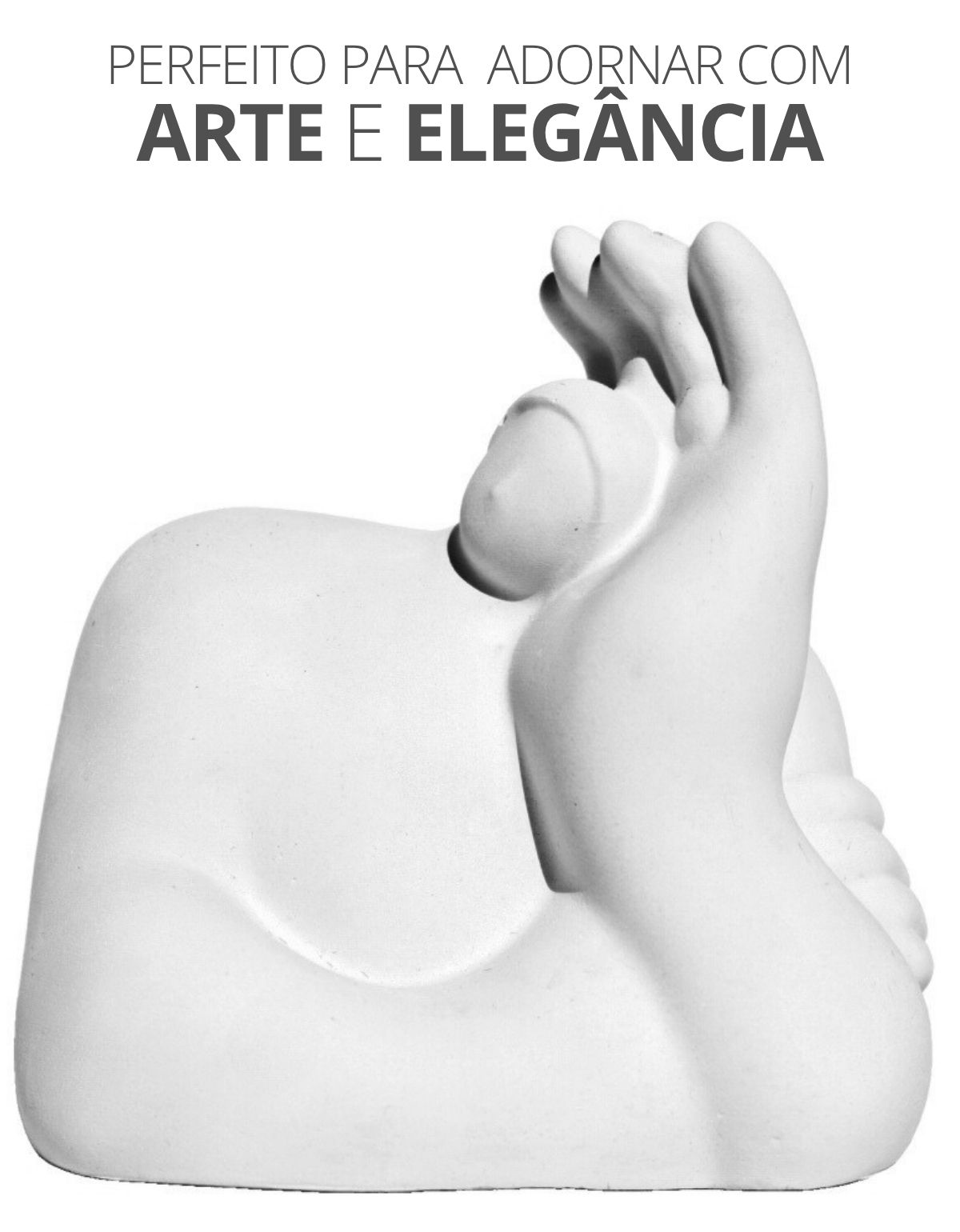 Estátua Decorativa Gigante Admirado Artesanal 9,5x9,5 cm Em Cimento