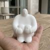 Estátua Decorativa Gigante Pensativo Artesanal 9,5x8,5cm Em Cimento