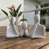 Estátua Artesanal Família Pai 9 cm em Cimento