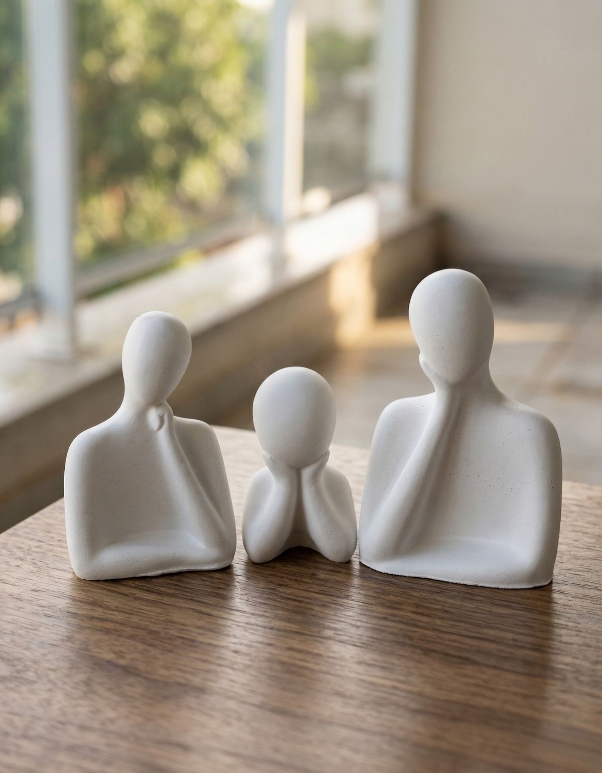 Estátua Decorativa Família Filho(a) 6cm em Cimento Artesanal