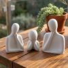 Estátua Decorativa Família Mãe 8cm em Cimento Artesanal