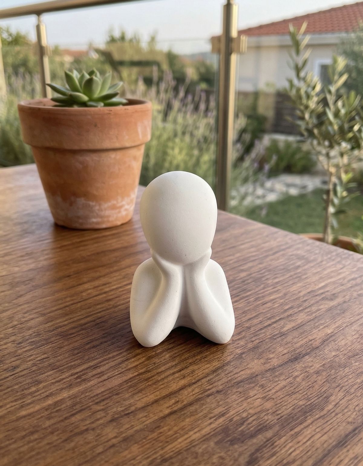 Estátua Decorativa Família Filho(a) 6cm em Cimento Artesanal